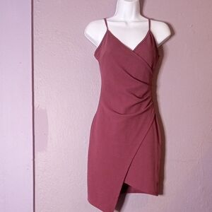 Almost Famous Asymmetrical Mauve Dress